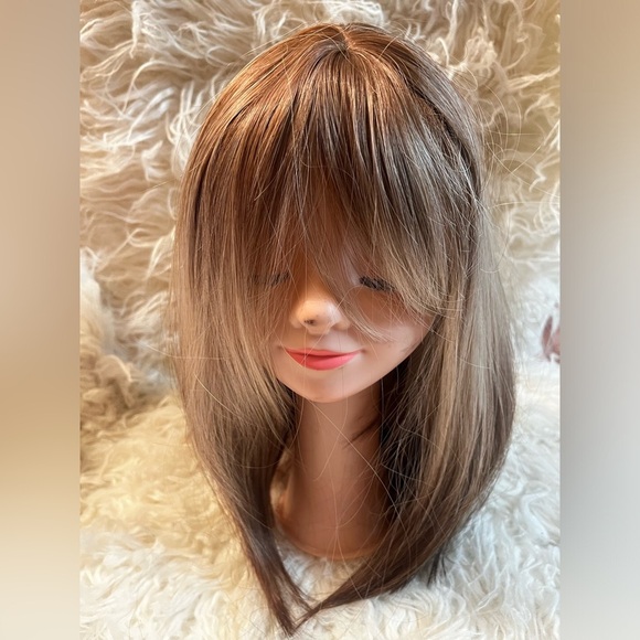 Vsadsau Champagne 14” Medium Length Straight Hair Wig-LC2067-1 color F010510 - Picture 4 of 7